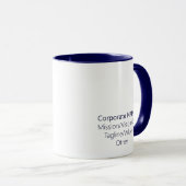 Corporate Round Logo Promotie Navy Blue Combo Mok (Voorkant rechts)