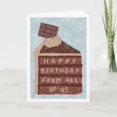 Corporate Schattigee Chocolade Cake Slice Happy Bi Kaart (Voorkant)