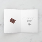 Corporate Schattigee Chocolade Cake Slice Happy Bi Kaart (Binnen)