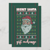 Corporate Secret Santa Gift Exchange Sweater Party Kaart (Voorkant / Achterkant)