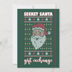 Corporate Secret Santa Gift Exchange Sweater Party Kaart