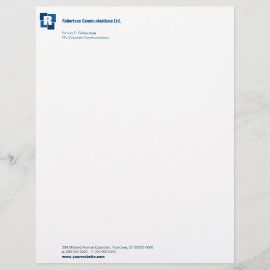 Corporate Squares Letterhead Briefhoofd Sjabloon (Voorkant)
