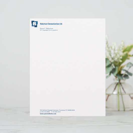 Corporate Squares Letterhead Briefhoofd Sjabloon (Staand voorkant)