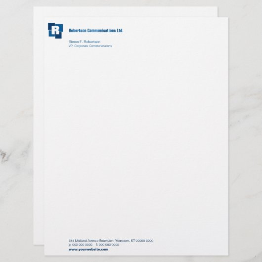 Corporate Squares Letterhead Briefhoofd Sjabloon (Voorkant / Achterkant)