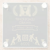 Corporate Staff Leadership Award Glazen Onderzetter (Achterkant)