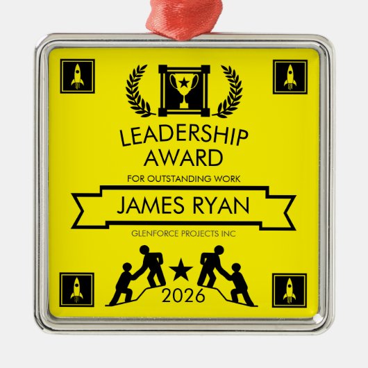 Corporate Staff Leadership Award Metalen Ornament (Voorkant)