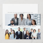 Corporate Staff team foto's Modern Dank u Feestdagenkaart (Voorkant / Achterkant)