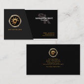 Corporate Stylish Tire Rim Logo Monogram Chauffeur Visitekaartje (Voorkant / Achterkant)