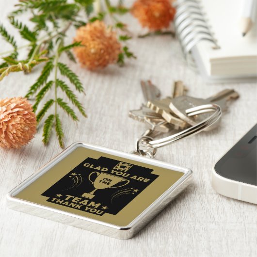 Corporate Team Bedankt Sleutelhanger (Zijkant)
