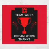 Corporate Team Bedankt Sparkling Wijnetiket (Enkel label)