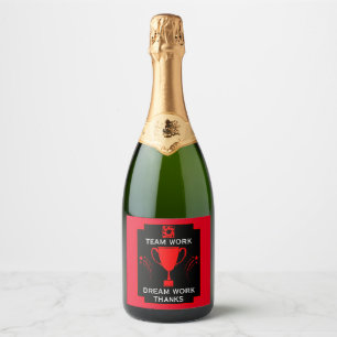 Corporate Team Bedankt Sparkling Wijnetiket