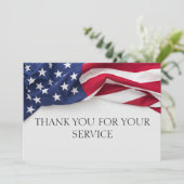 Corporate THANK YOU Veterans US Flag Printable Bedankkaart (Staand voorkant)