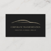 Corporate Transportation QR Code Black & Gold Visitekaartje (Voorkant)