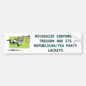 CORPORATE TREASON BUMPERSTICKER (Voorkant)