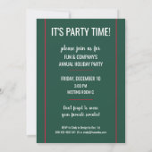 Corporate Ugly Sweater Party Invitation Kaart (Achterkant)