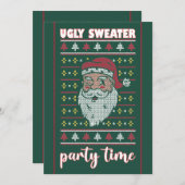 Corporate Ugly Sweater Party Invitation Kaart (Voorkant / Achterkant)
