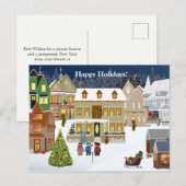 Corporate Use New England Village kerst Briefkaart (Voorkant / Achterkant)