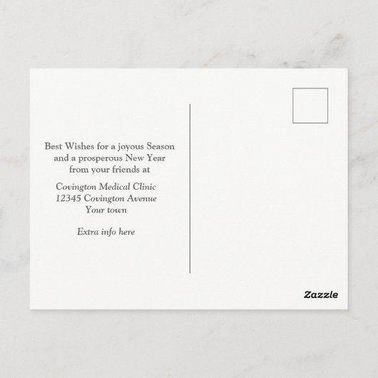 Corporate Use New England Village kerst Briefkaart (Achterkant)