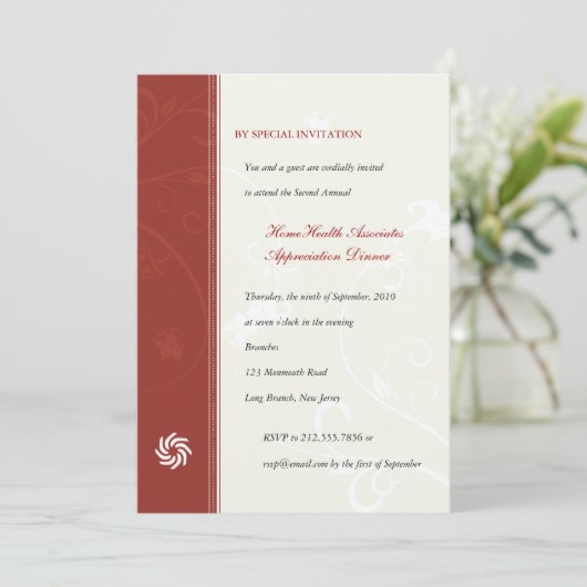 Corporate Vines Scarlet Kaart (Staand voorkant)