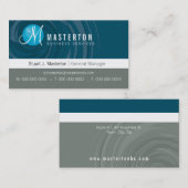 CORPORATE VISITEKAARTJE cycloon monogram blauw gri (Voorkant / Achterkant)