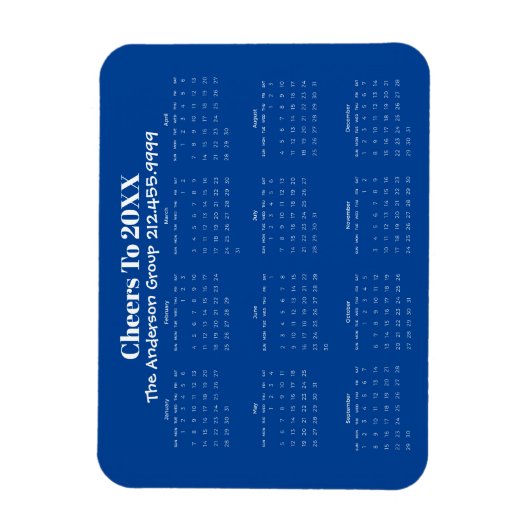 Corporate Visitekaartje Flexible Magnet Kalender Magneet (Verticaal)