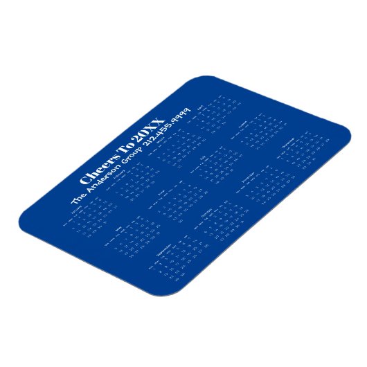 Corporate Visitekaartje Flexible Magnet Kalender Magneet (Linkerzijde)