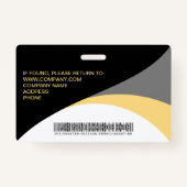 Corporate Visitor Pass aangepaste streepjescode ge Badge (Achterkant)