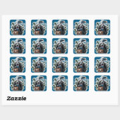 Corporate Vulture Vierkante Sticker (Vel)