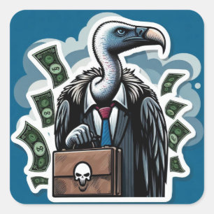 Corporate Vulture Vierkante Sticker