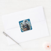 Corporate Vulture Vierkante Sticker (Envelop)