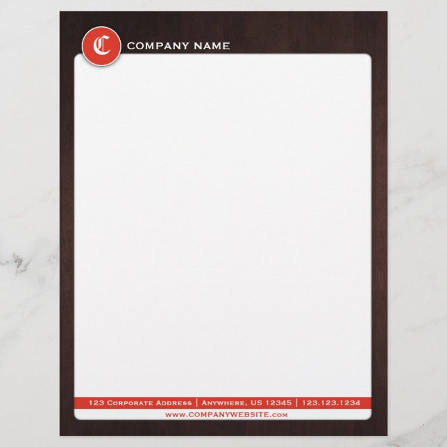 Corporate Wood Professional Letterhead Briefhoofd (Voorkant)
