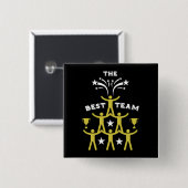 Corporate Work Team Gifts Vierkante Button 5,1 Cm (Voorkant /achterkant)
