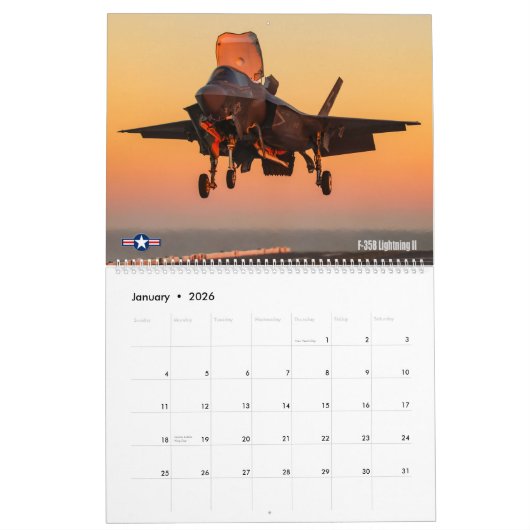CORPS AVIATION - JETS KALENDER (Jan 2026)