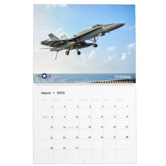 CORPS AVIATION - JETS KALENDER (Mar 2026)