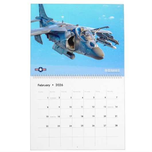 CORPS AVIATION - JETS KALENDER (Feb 2026)