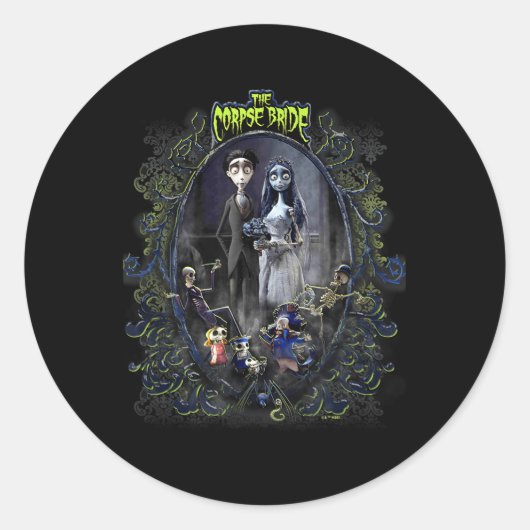 Corpse Bride De bruidegom &versterker; Het bruid e Ronde Sticker (Voorkant)
