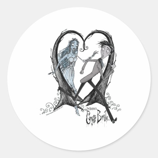 Corpse Bride Runaway Groom _1 Ronde Sticker (Voorkant)