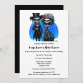 Corpse bruid bruidegom dag dood zwart blauw gotisc kaart (Voorkant / Achterkant)