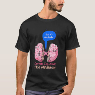 Corpus Callosum Mediator van de twee kwabben van t T-shirt