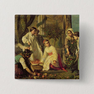 Corpus Christi, 1855 Vierkante Button 5,1 Cm