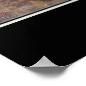 Corpus Christi Bay Texas vanaf ruimtesatellietkaar Poster (Hoek)