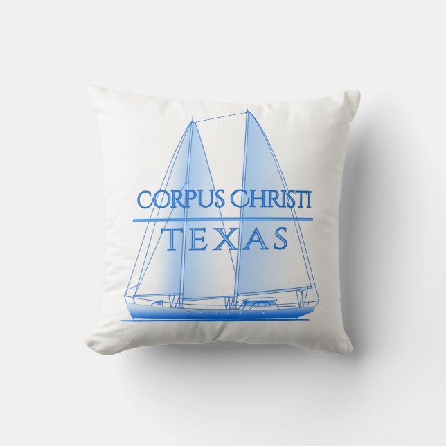 Corpus Christi Coastal Nautical Sailing Sailor Kussen (Voorkant)