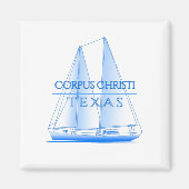 Corpus Christi Coastal Nautical Sailing Sailor Magneet (Voorkant)