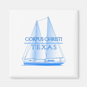 Corpus Christi Coastal Nautical Sailing Sailor Magneet