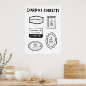 Corpus Christi - Collectie reisstempel Poster (Keuken)