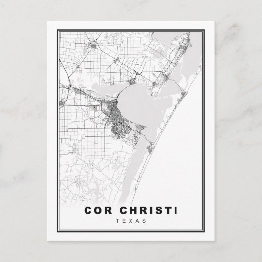 Corpus Christi Map Briefkaart (Voorkant)