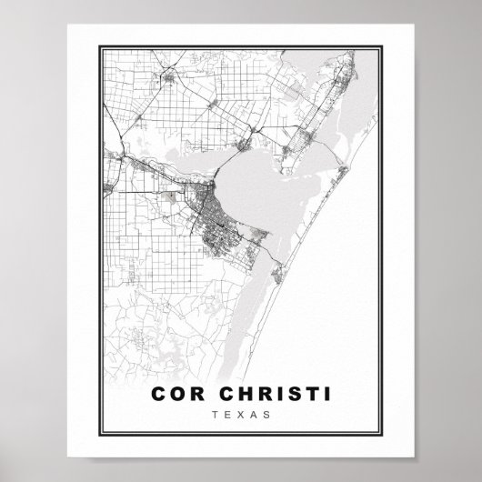 Corpus Christi Map Poster (Voorkant)