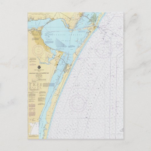 Corpus Christi Nautical Chart Briefkaart (Voorkant)