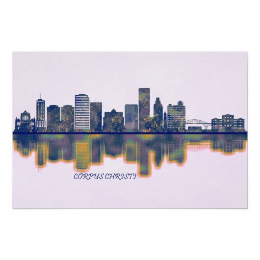 Corpus Christi Skyline Perfect Poster (Voorkant)