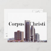Corpus Christi Skyline w/Corpus Christi in de Sky Briefkaart (Voorkant / Achterkant)